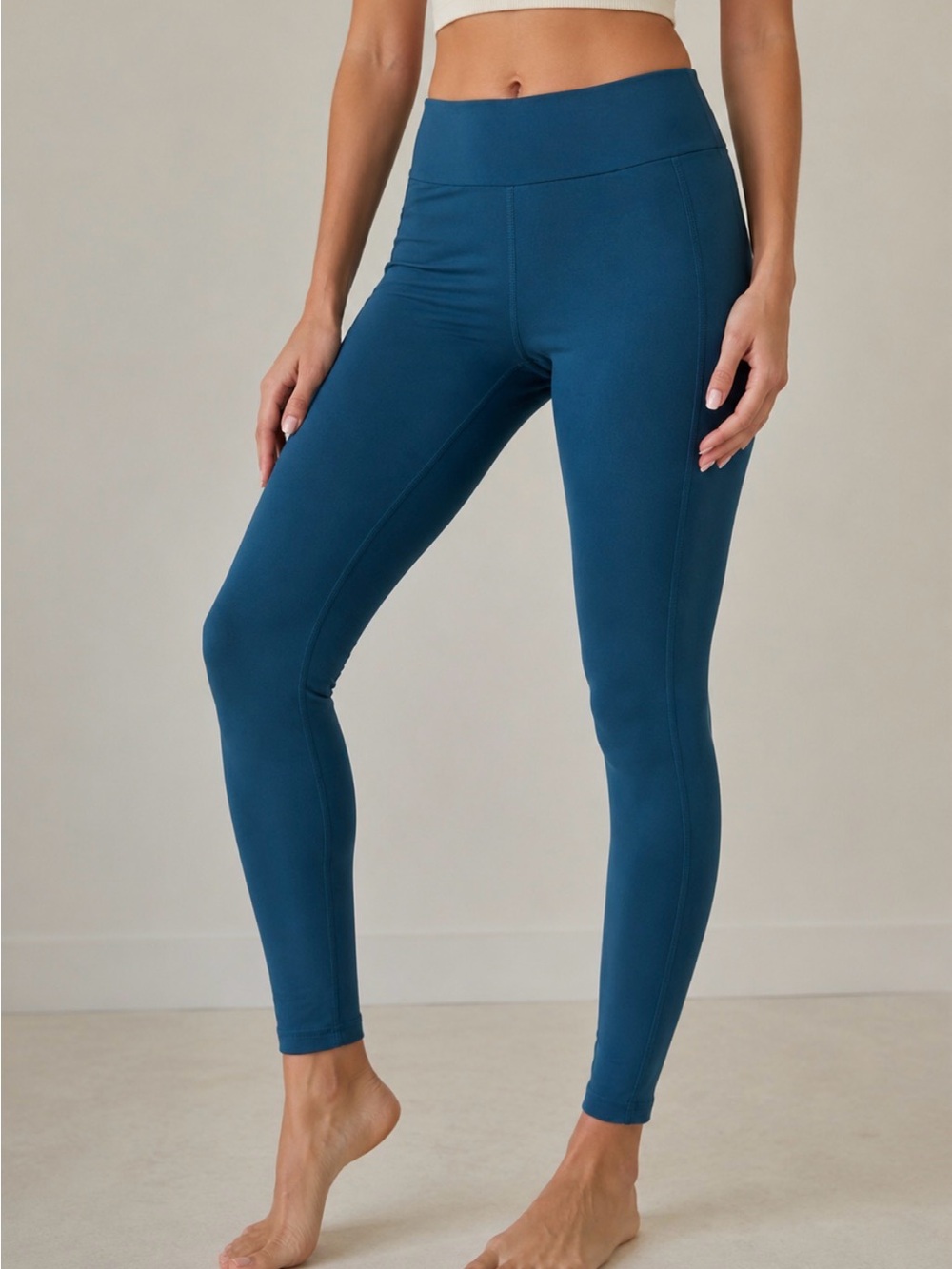 Pact Organic On-The-Go Leggings Teal Blue XL NWOT